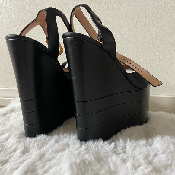 Gucci Kingsnake High Platform Heels Black sz 37.5 - Picture 5 of 10